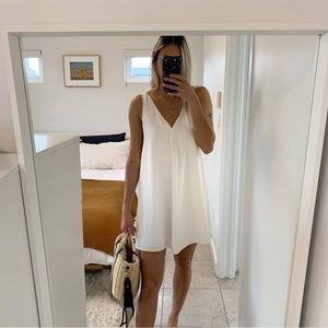 Zara White Double Lined Dress size XS